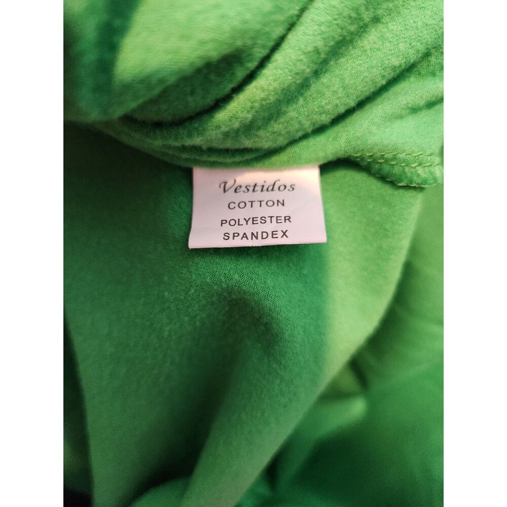Vestidos Green Body Con Dress Scooped Neckline Size Large - Picture 5 of 7
